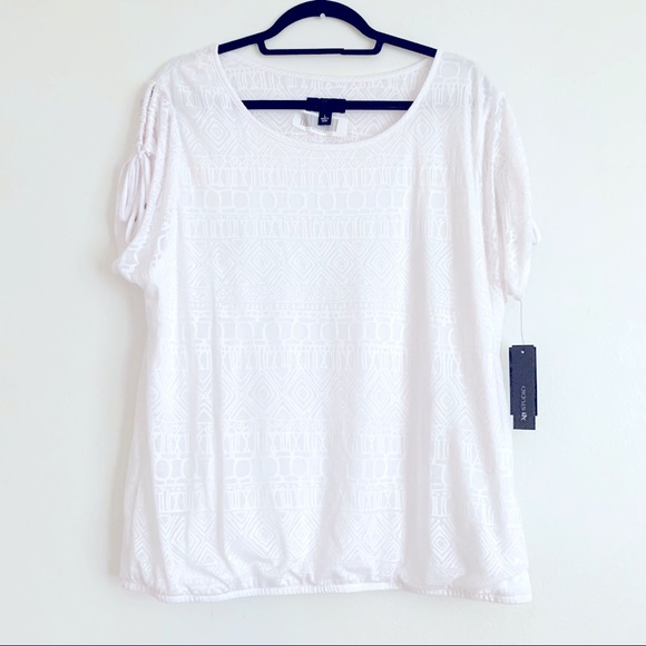 AB Studio Cut Out Tassel Loosefit Top Size Large - Picture 1 of 7